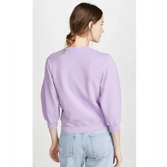 AGOLDE Thora 3/4 Sleeve Sweatshirt in Lunar - Picture 2 of 15